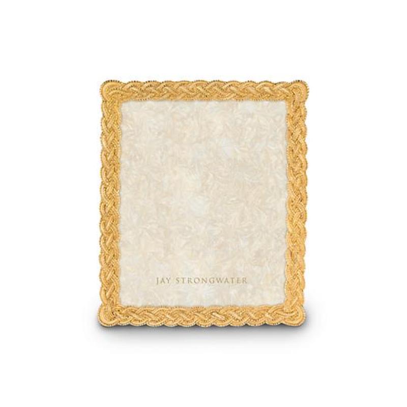 Jay Strongwater Donnelly Braided 8" x 10" Frame - Gold
