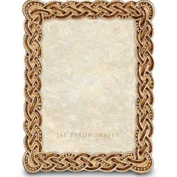 Jay Strongwater Belinda Braided 5 x 7 inch Frame Amber SPF5824-274