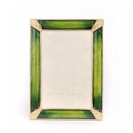 Jay Strongwater Leonard Pave Corner 4 x 6 Frame Emerald SPF5830-242
