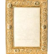 Jay Strongwater Viola Flower Scroll 4" x 6" Frame - Gold