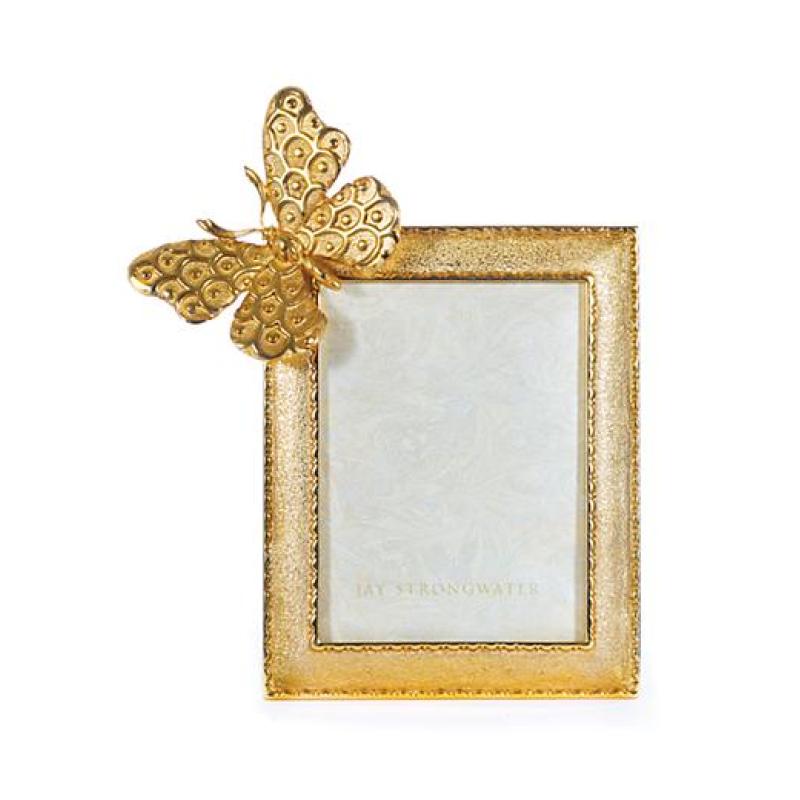 Jay Strongwater Juno Butterfly 3x 4 Frame Gold SPF5835-292