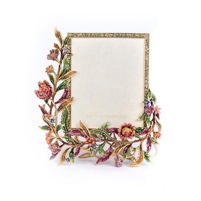 Jay Strongwater Regina Floral & Vine 8" x 10" Frame - Bouquet