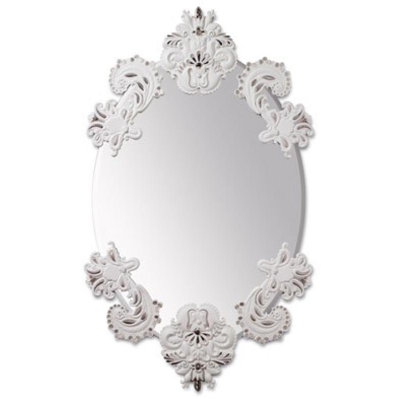 Lladro Oval Wall Mirror without Frame. Silver Lustre. Limited Edition 01007769