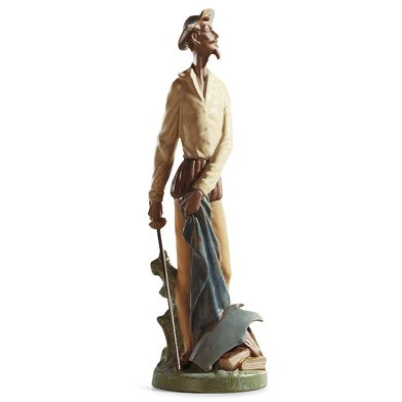 Lladro Don Quixote Standing up Figurine. Gres 01012265