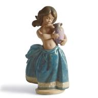 Lladro Spartan Water Girl Figurine. Blue 01012331