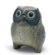 Lladro Owl Figurine. Grey 01012534