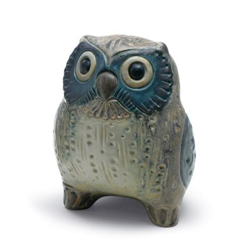 Lladro Owl Figurine. Grey 01012534