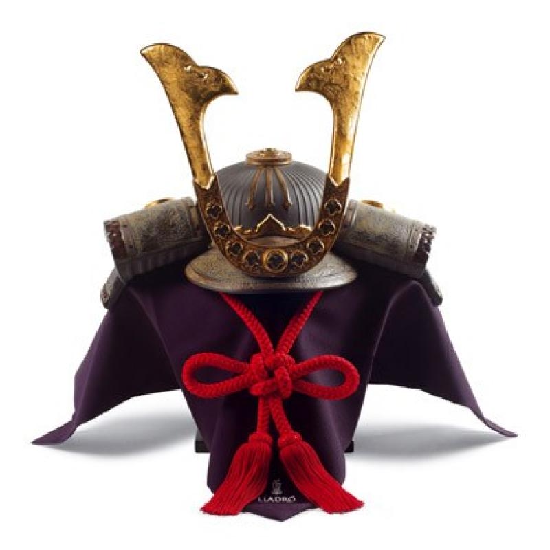 Lladro Samurai Helmet Figurine. Limited Edition 01013041