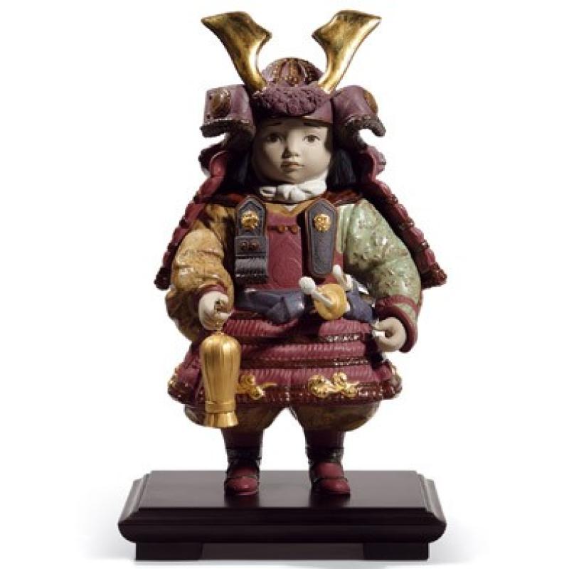 Lladro Warrior Boy Figurine. Golden Lustre. Limited Edition 01013045