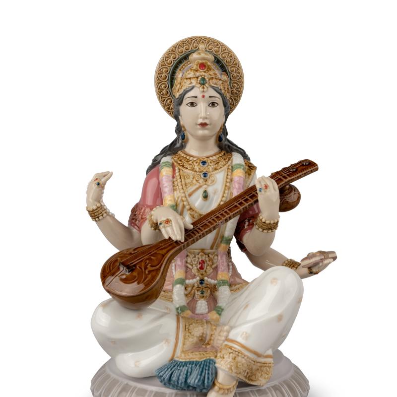 Lladro Goddess Saraswati Figurine 01009486