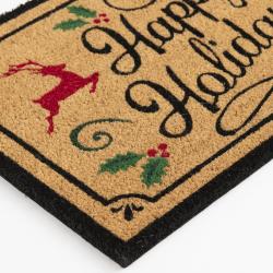Holiday Time Happy Holidays Coir Doormat, 18" x 30"