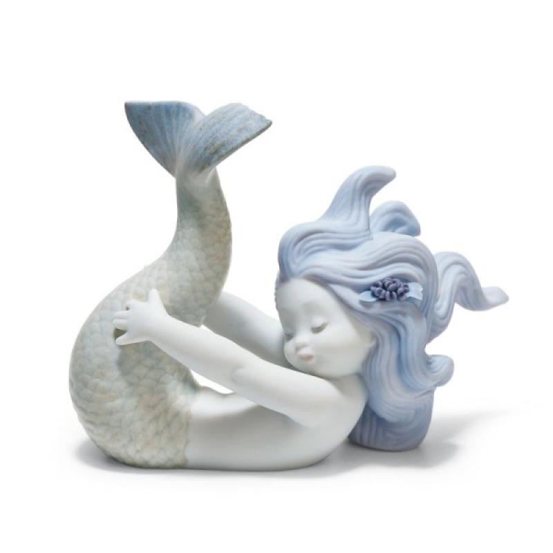 Lladro Playing at Sea Mermaid Figurine 01018111