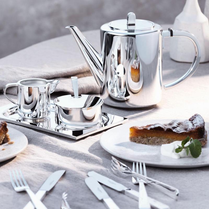 Robbe Berking “Alta” tray for sugar bowl & milk jug, silverplated