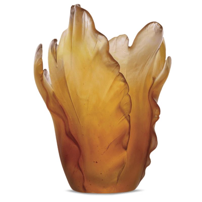 Daum Tulip Vase Amber SKU: 05213-1