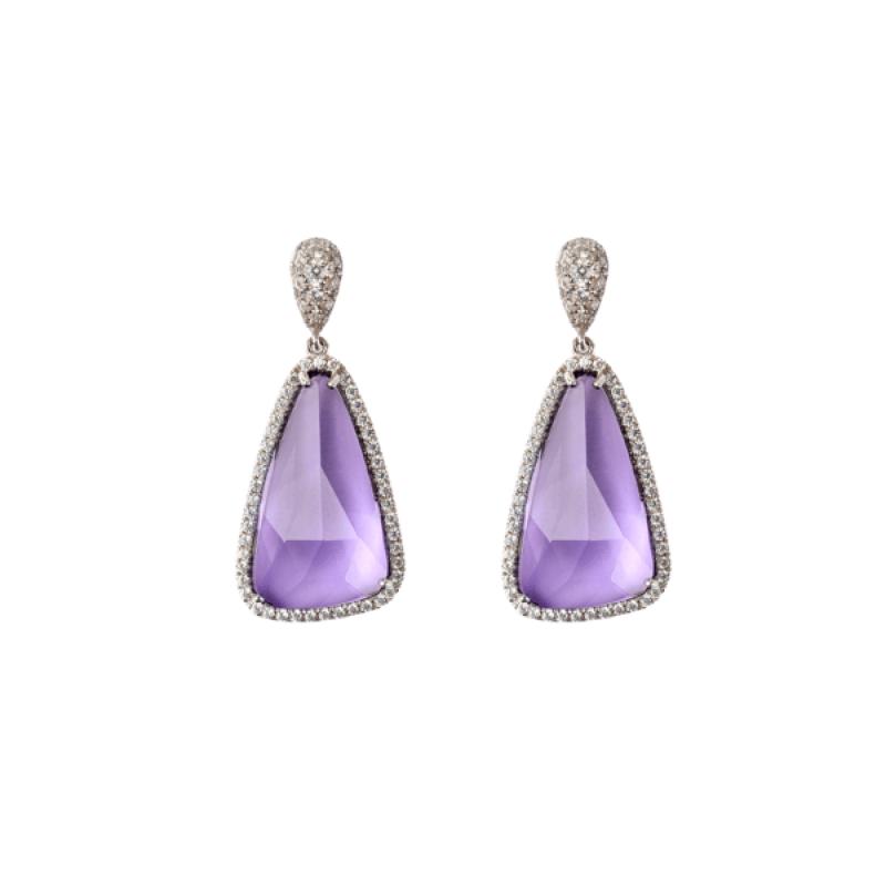 Daum Eclat de Daum earrings Purple SKU: 05531-2