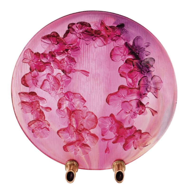 Daum Decorativ Disk – Flowers of Orchid SKU: 5548