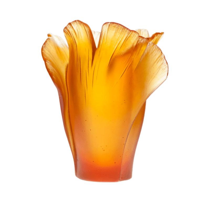 Daum Medium Vase Ginkgp SKU: 03410-3