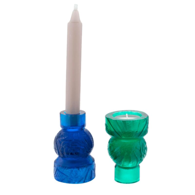 Daum Blue Candle Holder Empreinte SKU: 5589