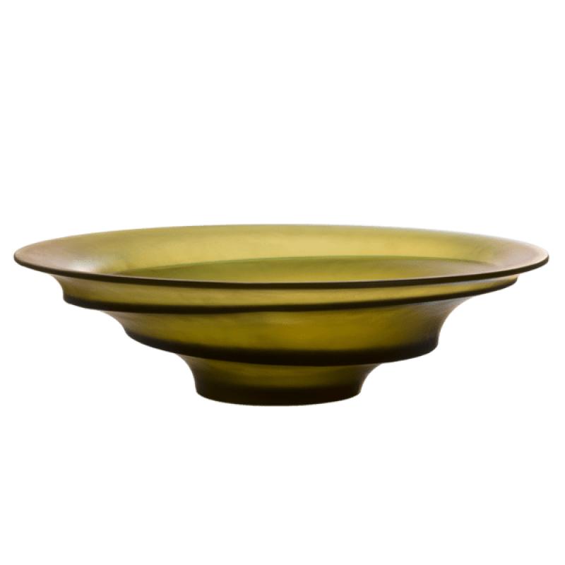 Daum Olive Green Centerpiece by Christian Ghion SKU: 05591-1