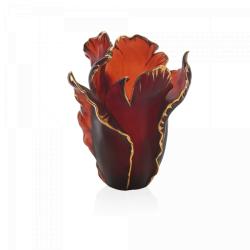 Daum Red and Gold Tulip Vase SKU: 03574-11