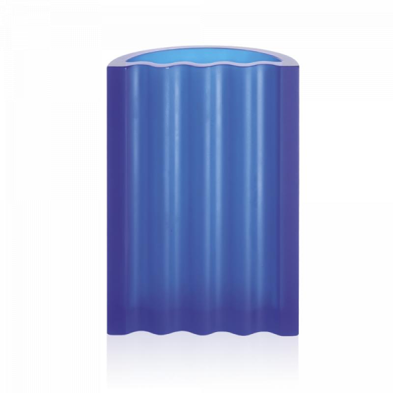Daum Blue Large Vase Zigzag by Victoria Wilmotte 300ex SKU: 5678
