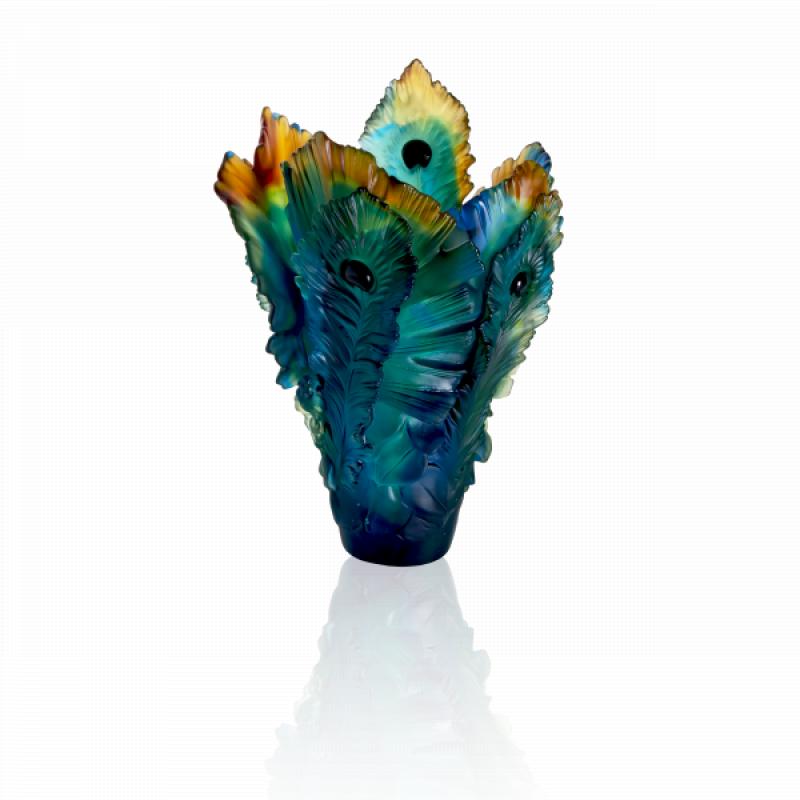 DAUM Large Vase Fleur de Paon 05692