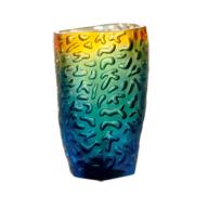 DAUM Small night blue and amber vase Ref: 05475