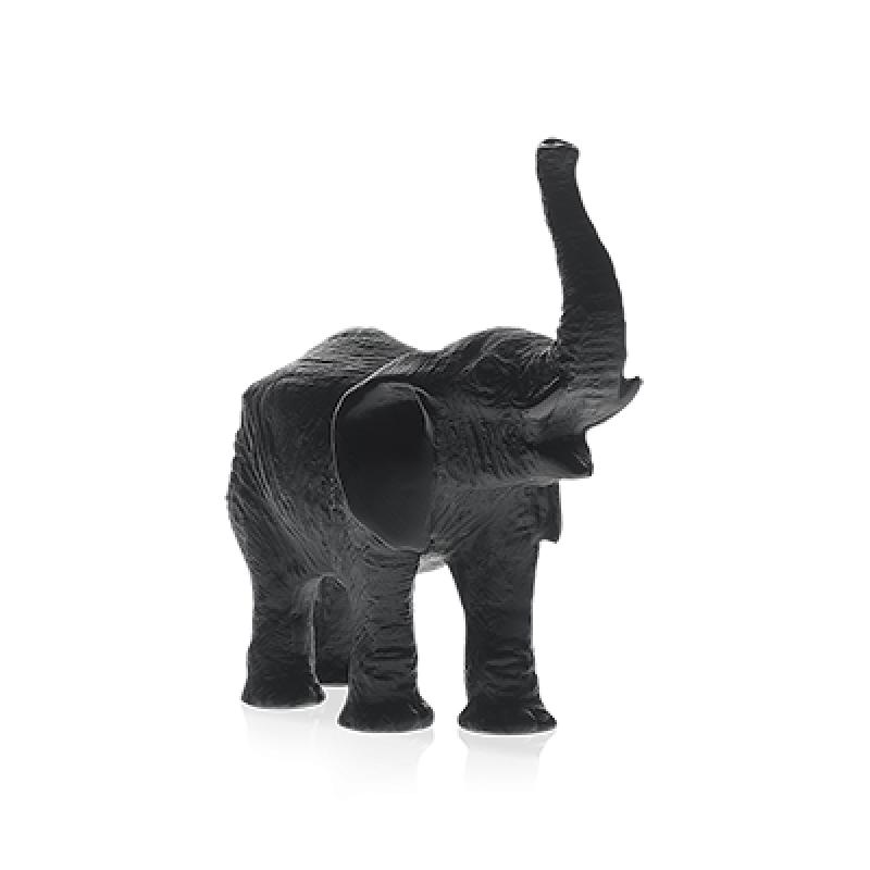 ​DAUM ​Small black éléphant by Jean-François Leroy ​Ref: 03238-2